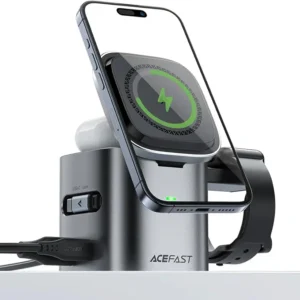 Estação de Carregamento Sem Fio GaN 6 em 1 80W ACEFAST Dobrável – Carregador Rápido Premium
