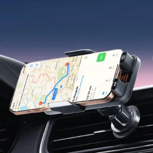 Carregador Sem Fio Automático para Carro 15W com Suporte Inteligente e Fixação na Saída de Ar