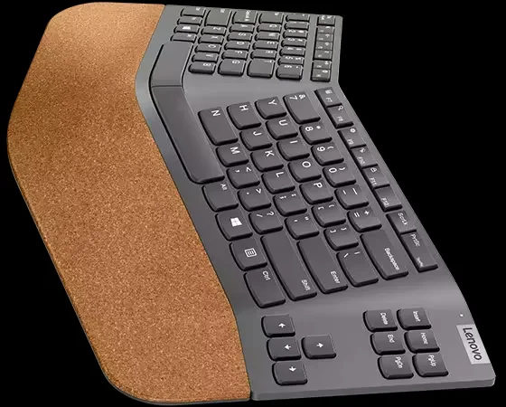 Lenovo Go Split Wireless | Teclado Ergonômico Sem Fio USB‑A Cinza - Imagem 2