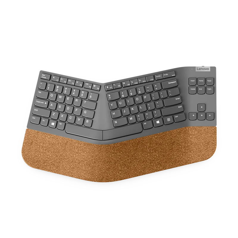 Lenovo Go Split Wireless | Teclado Ergonômico Sem Fio USB‑A Cinza - Imagem 7