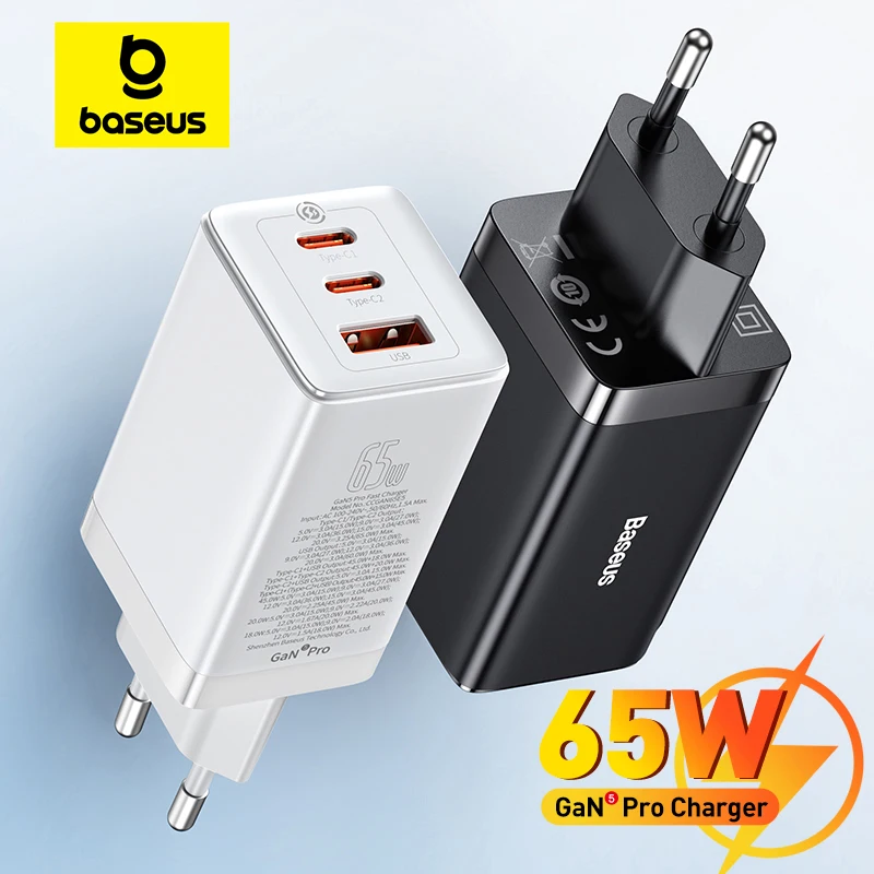 Baseus GaN5 Pro 65W Carregador USB-C PD para Notebook