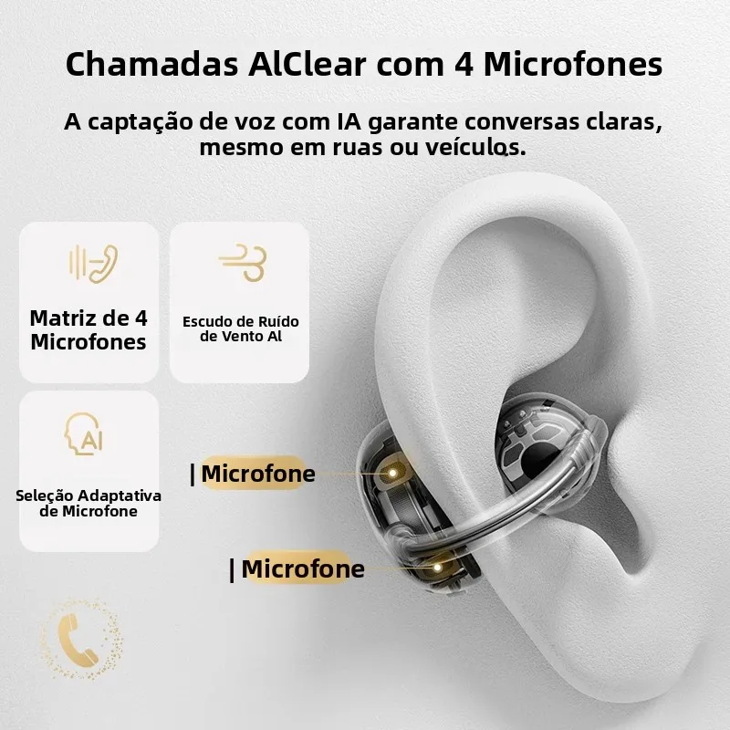 Baseus Bowie MC2 Air Open Ear Bluetooth 6.0 com 4 Microfones - Imagem 6