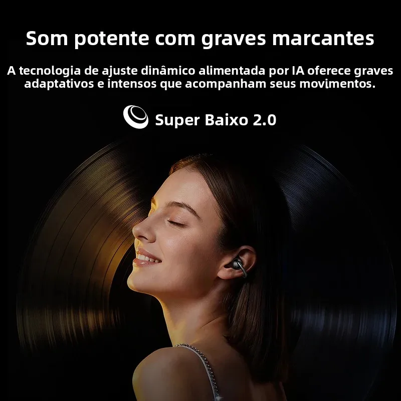 Baseus Bowie MC2 Air Open Ear Bluetooth 6.0 com 4 Microfones - Imagem 5