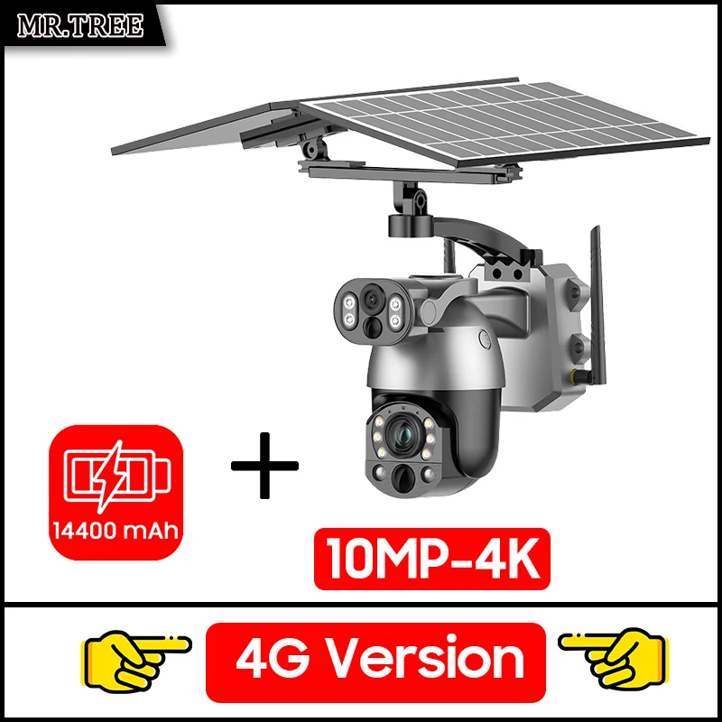 Câmera Solar MR.TREE 10MP PTZ com Zoom Óptico 50x e 4G/Wi‑Fi - Imagem 10