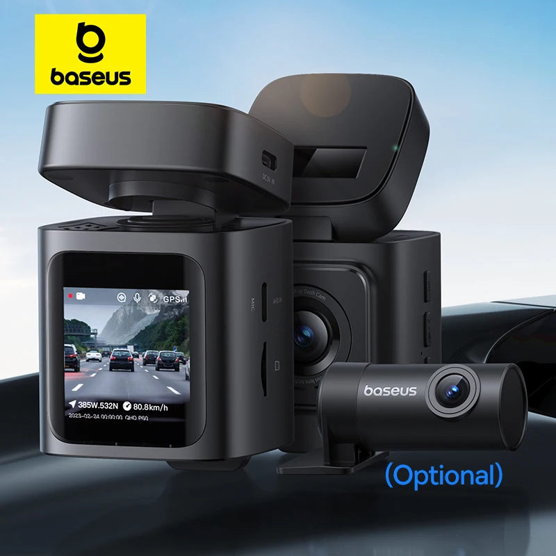 Câmera Veicular Baseus VD1 3K com GPS, Wi-Fi e Visão Noturna