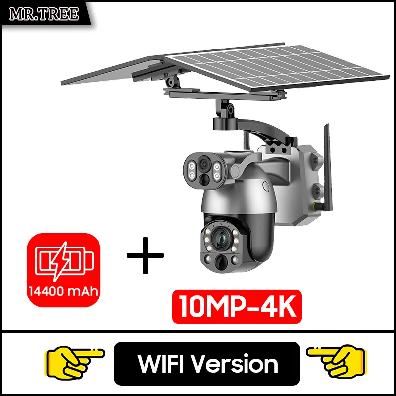 Câmera Solar MR.TREE 10MP PTZ com Zoom Óptico 50x e 4G/Wi‑Fi - Imagem 7