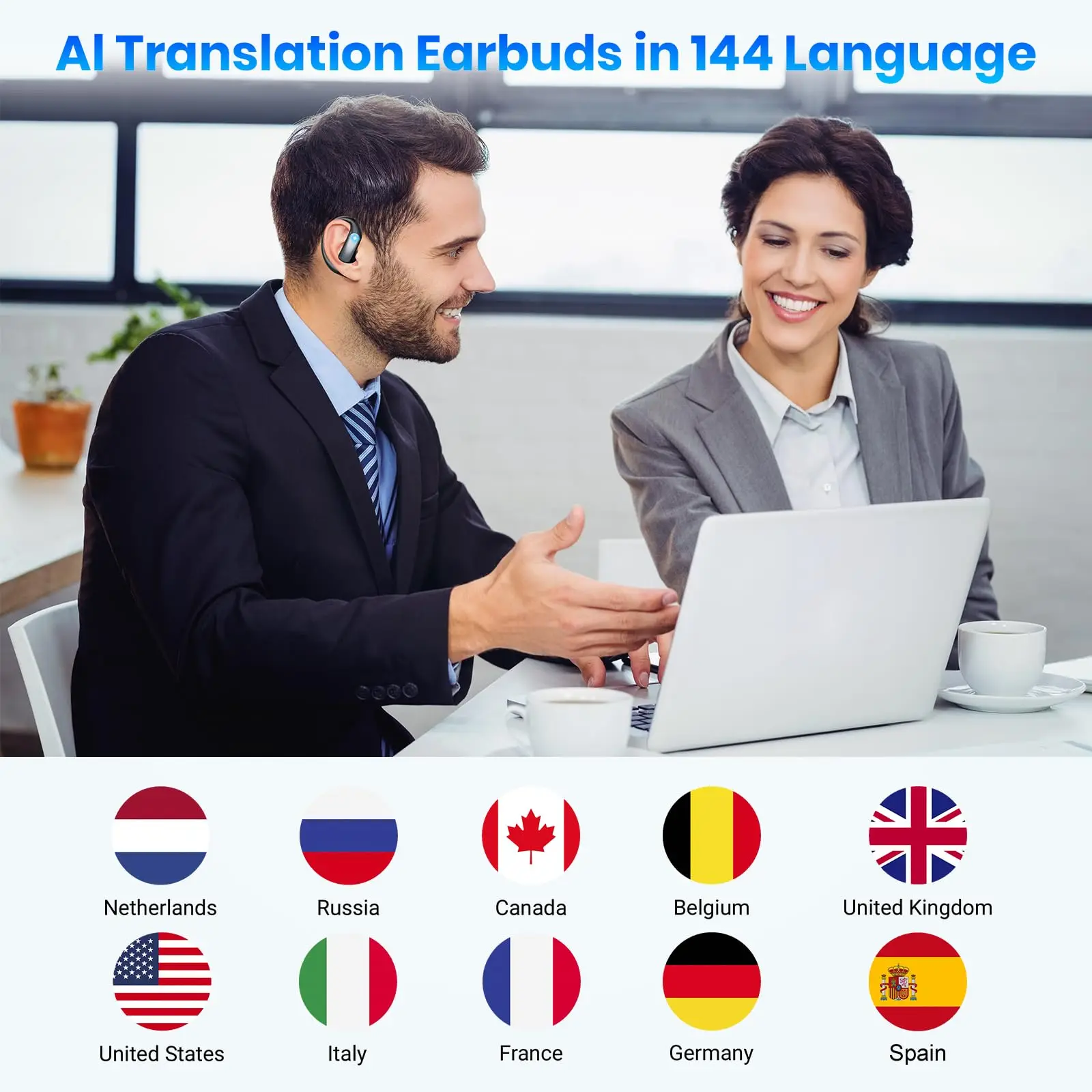 Fone Tradutor IA FITS03 em Tempo Real | 146 Idiomas - Imagem 2