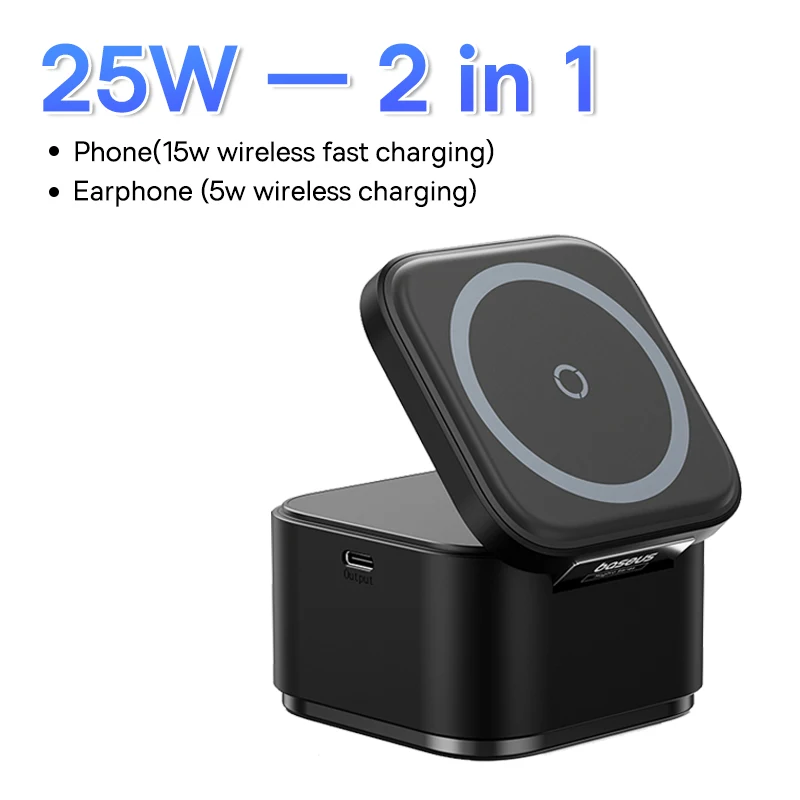 Carregador Baseus 3 em 1 25W Magnético para iPhone e AirPods - Imagem 8