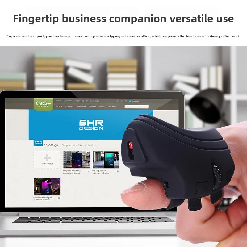 Mouse de Dedo Bluetooth Sem Fio Ring Mouse Recarregável para Notebook, PC, Tablet e Apresentações - Imagem 4