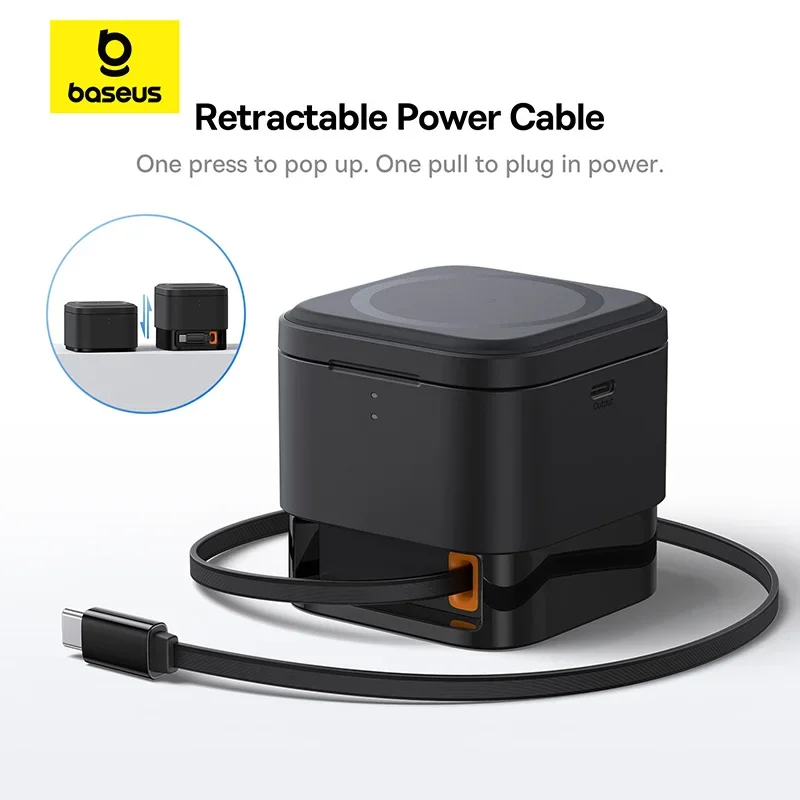 Carregador Baseus 3 em 1 25W Magnético para iPhone e AirPods - Imagem 4